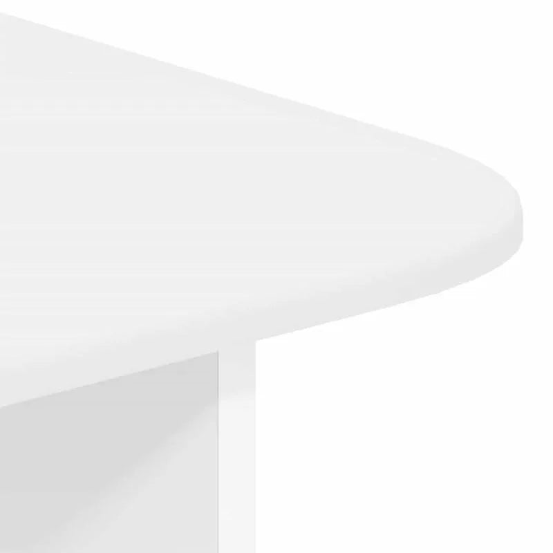 Table basse blanche et en bois d'ingénierie 93x53x33 cm