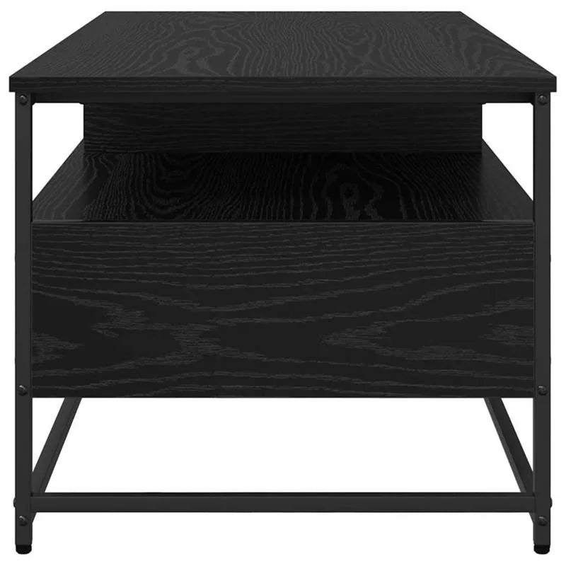Table basse en bois et noir 100x51x45 cm