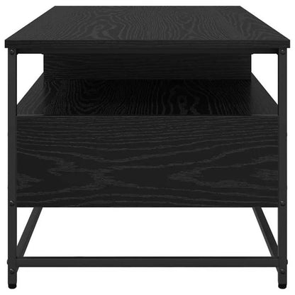 Table basse en bois et noir 100x51x45 cm