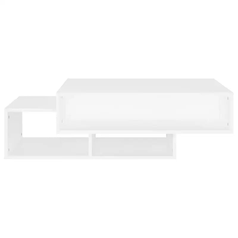 Table basse blanche et en bois 105x55x32 cm