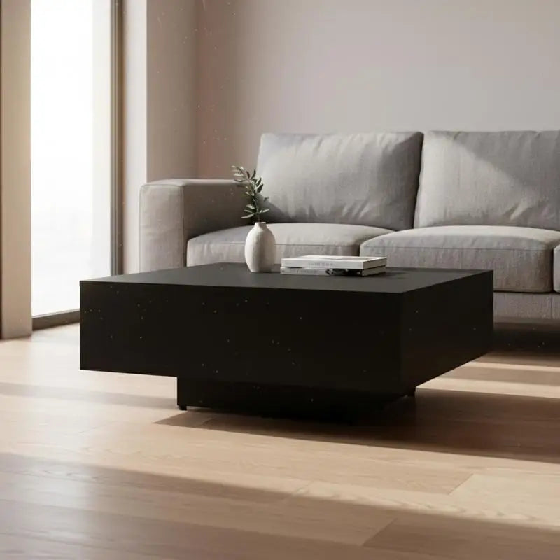 Table basse en bois et noir 85x55x31 cm