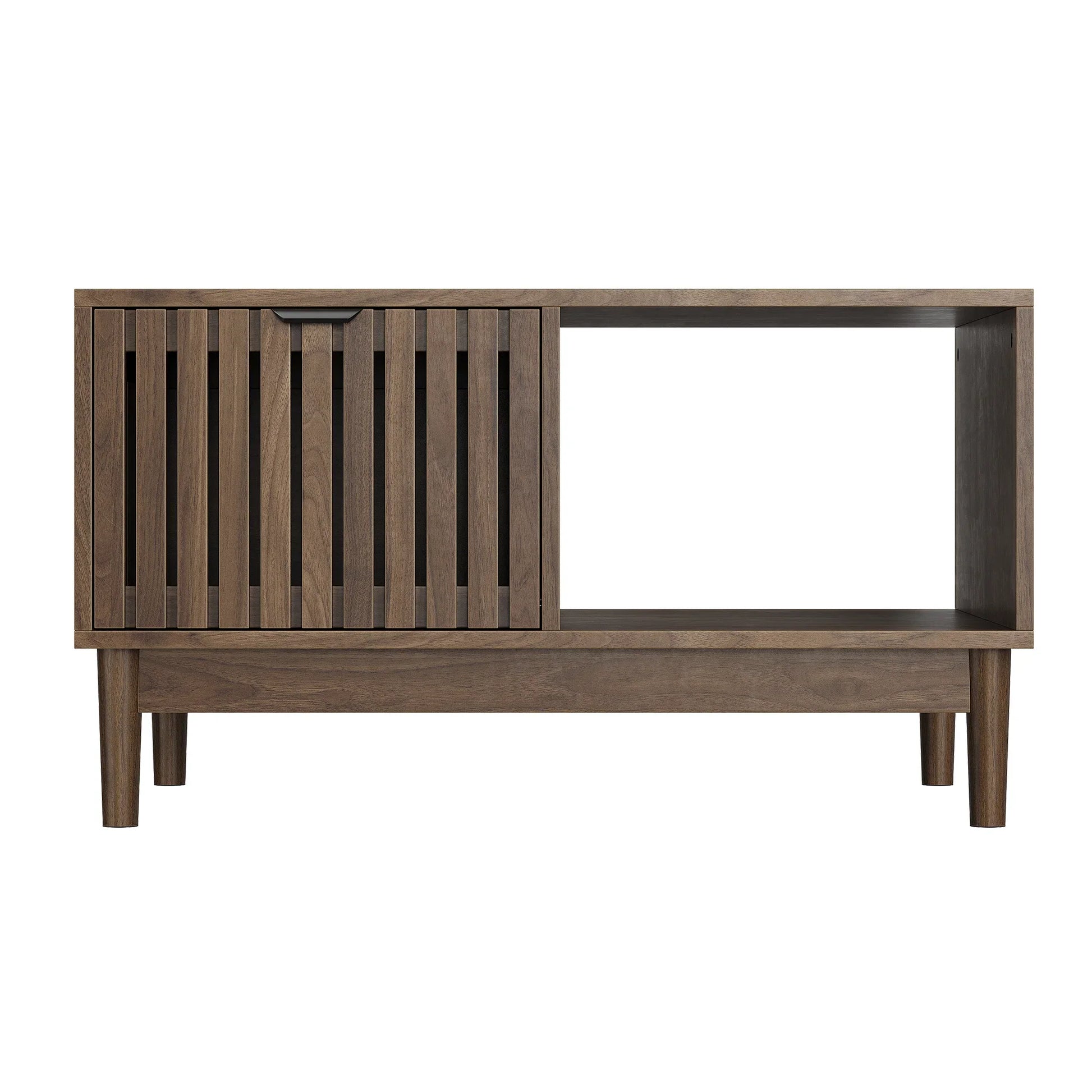 Table basse en bois massif 80 x 50 x 45 cm noyer