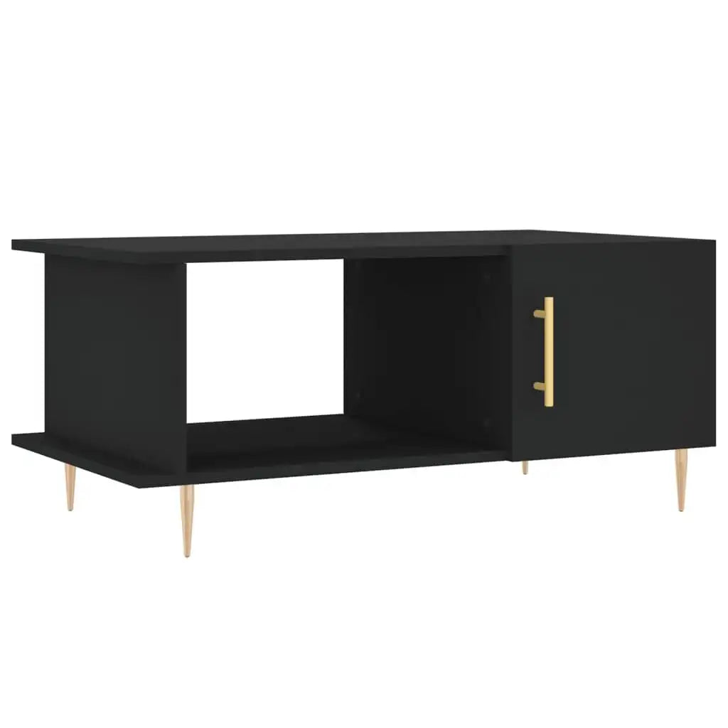 Table basse en bois et noir 90x50x40 cm