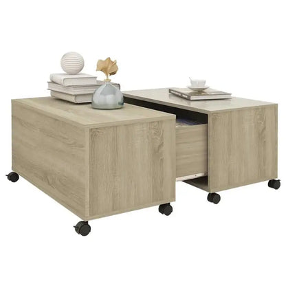 Table basse bois clair Sonoma Oak 75x75x38 cm