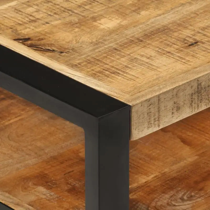 Table basse en bois massif pin 120 x 55 x 40 cm brune