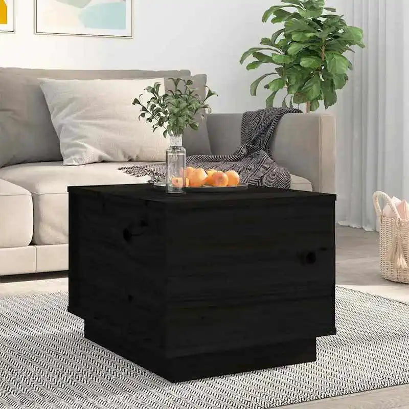Table basse en bois massif pin relevable avec rangement 110 x 50 x 33,5 cm nature