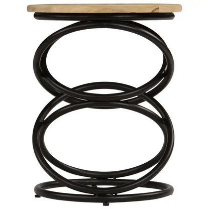 Table basse en bois et noir 40x50 cm