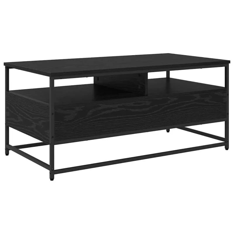 Table basse en bois et noir 100x51x45 cm