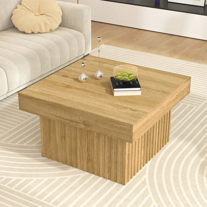 Table basse bois clair 79x79x46 cm
