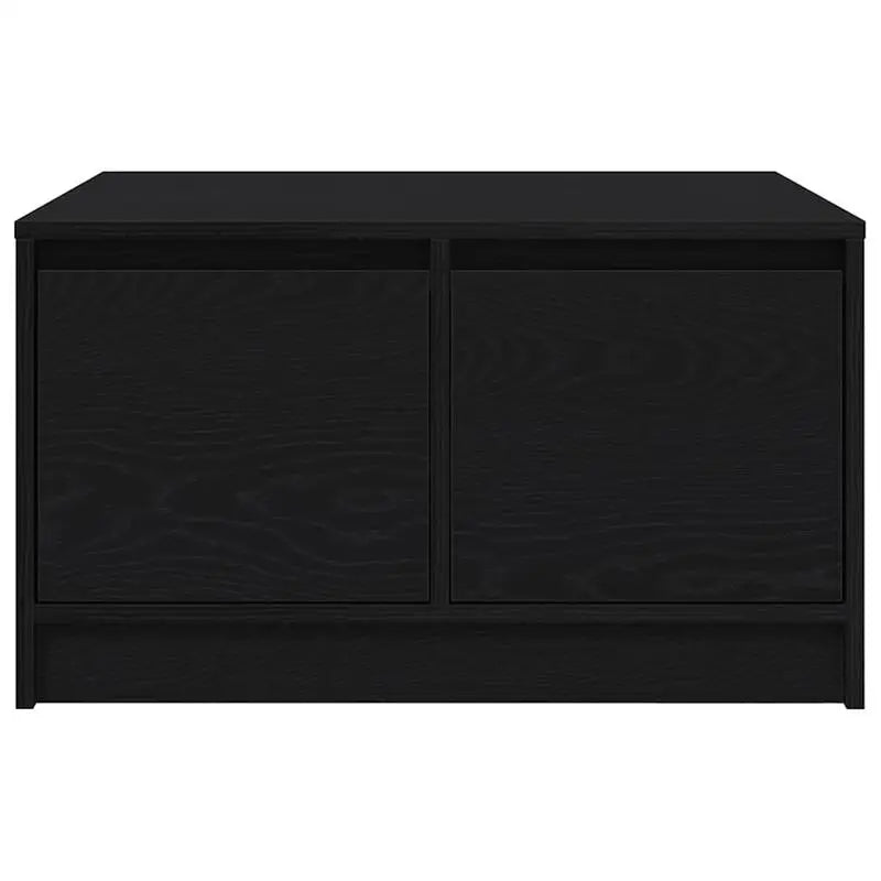 Table basse en bois et noir avec tiroirs 70,5x70x40 cm