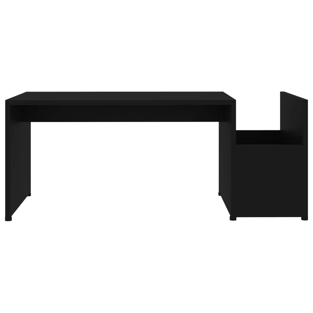 Table basse en bois et noir 90 x 45 x 35 cm