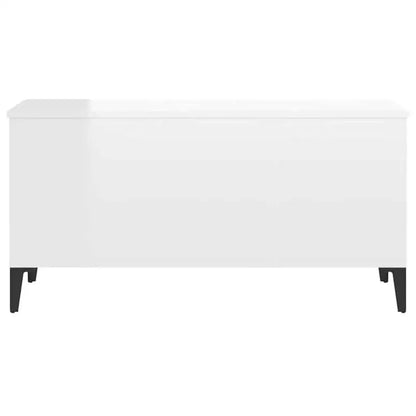 Table basse blanche et en bois 90x44.5x45 cm avec plateau relevable