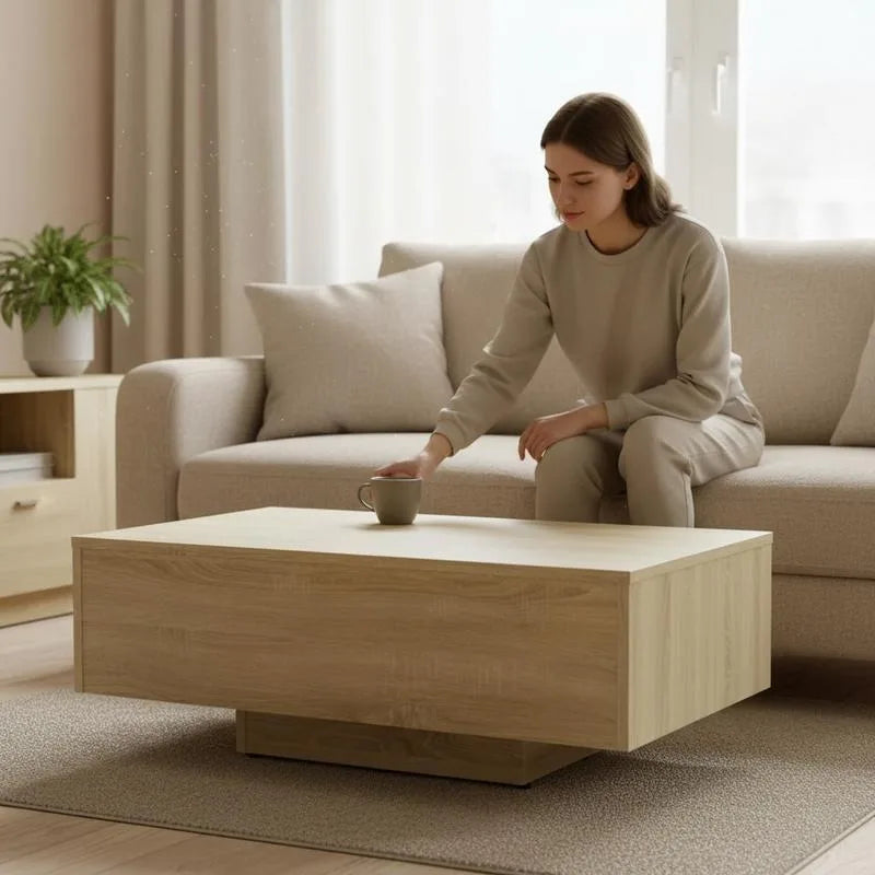 Table basse bois clair Sonoma Oak 85x55x31 cm
