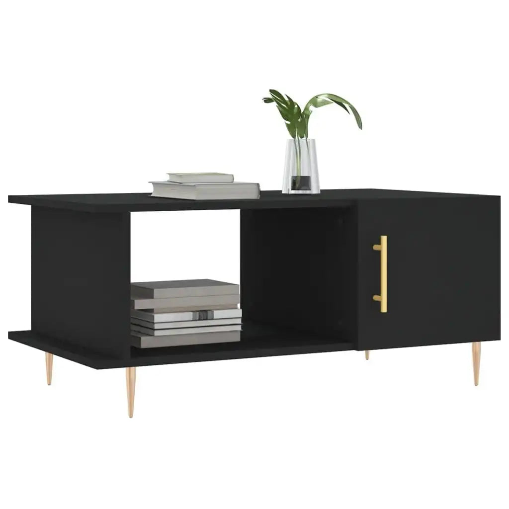 Table basse en bois et noir 90x50x40 cm
