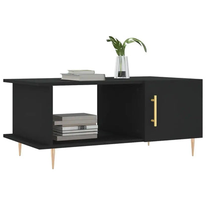 Table basse en bois et noir 90x50x40 cm