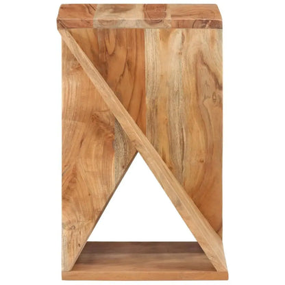 Table basse en bois clair et acacia massif 35 x 35 x 55 cm