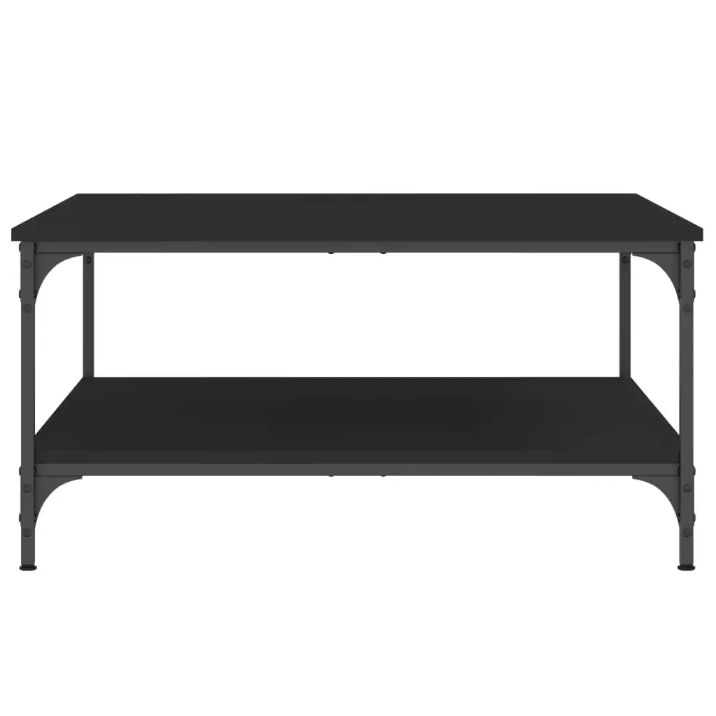 Table basse en bois et noir 80x80x40 cm