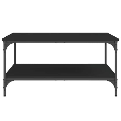 Table basse en bois et noir 80x80x40 cm