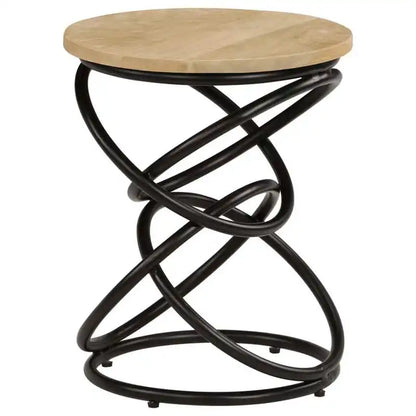 Table basse en bois et noir 40x50 cm