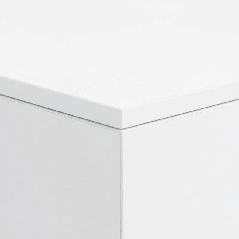 Table basse blanche et en bois 100x100x31 cm