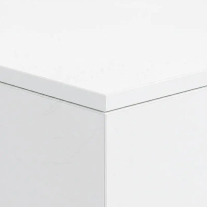 Table basse blanche et en bois 100x100x31 cm