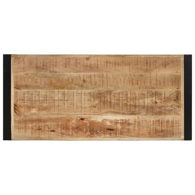 Table basse en bois massif pin 120 x 55 x 40 cm brune
