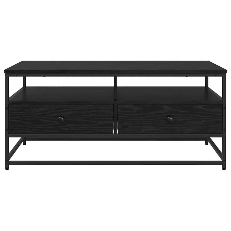 Table basse en bois et noir 100x51x45 cm