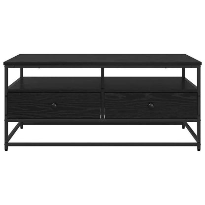 Table basse en bois et noir 100x51x45 cm