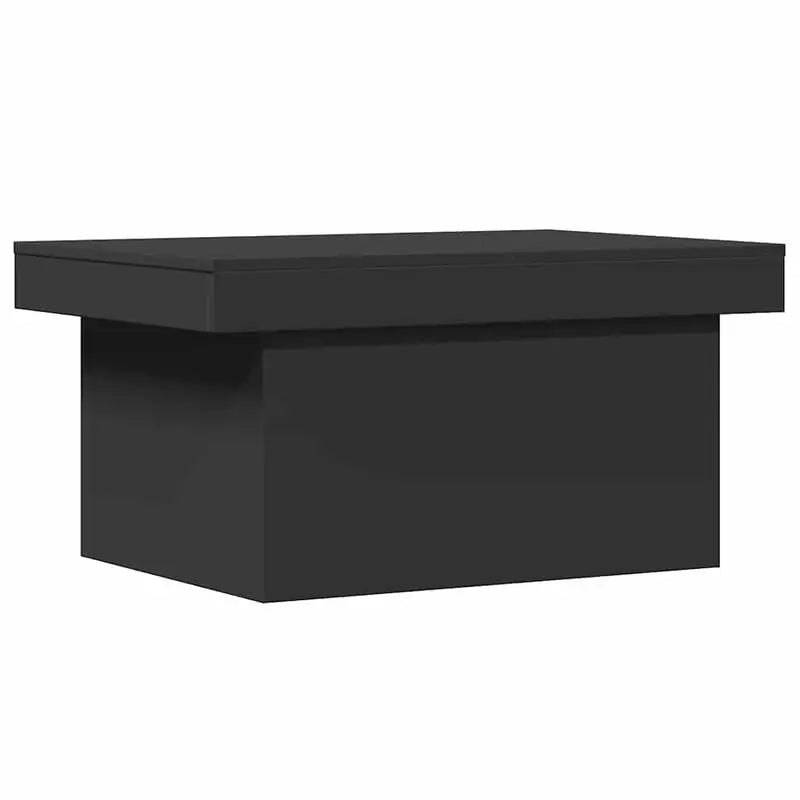 Table basse en bois et noir 80x55x40 cm