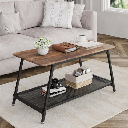 Table basse en bois et noir 80x55x40 cm