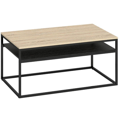 Table basse en bois et noir 100x59.8x47 cm