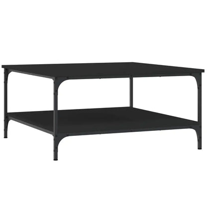 Table basse en bois et noir 80x80x40 cm