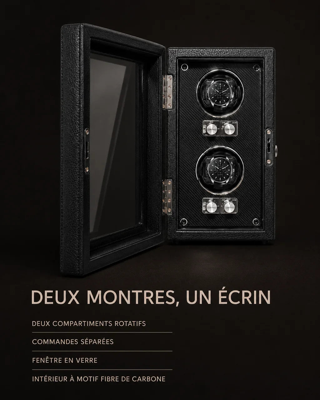 [Scale AI] usp_icons — Remontoir automatique en cuir pour 2 montres